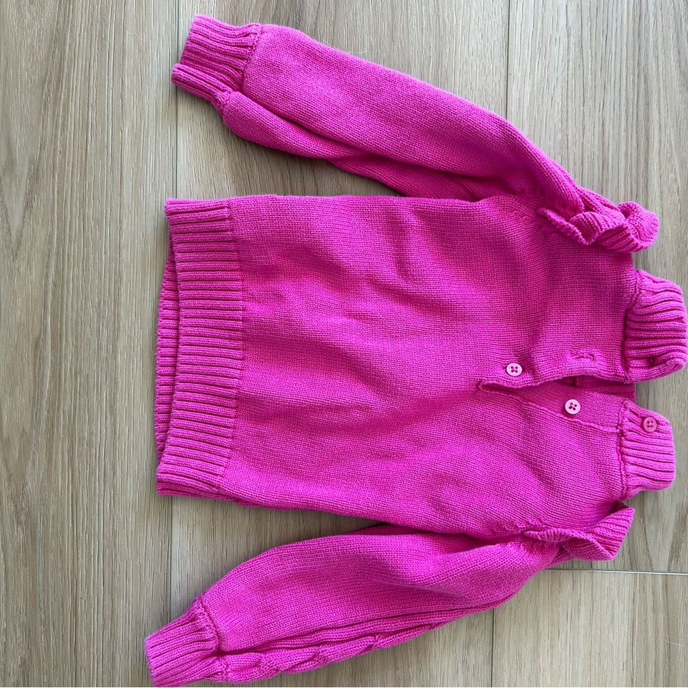 Janie and Jack Fuchsia Off-the-Shoulder Sweater - Picture 4 of 4